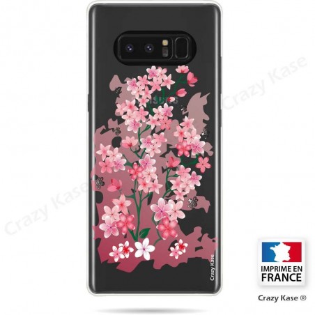 Coque Galaxy Note 8 souple motif Fleurs de Cerisier - Crazy Kase