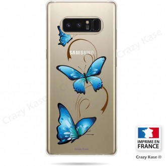 Coque Galaxy Note 8 souple motif Papillon sur Arabesque - Crazy Kase
