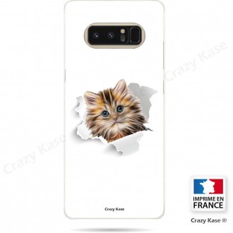 Coque Galaxy Note 8 souple motif Chat trop mignon - Crazy Kase
