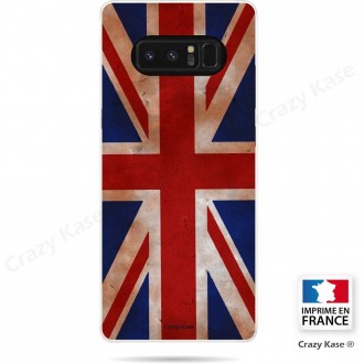 Coque Galaxy Note 8 souple motif Drapeau UK vintage - Crazy Kase