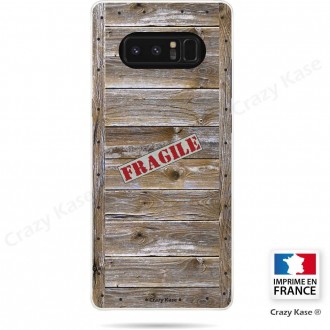 Coque Galaxy Note 8 souple effet Caisse en bois - Crazy Kase