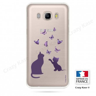 Coque Galaxy J5 (2016) souple Chaton jouant avec papillon - Crazy Kase