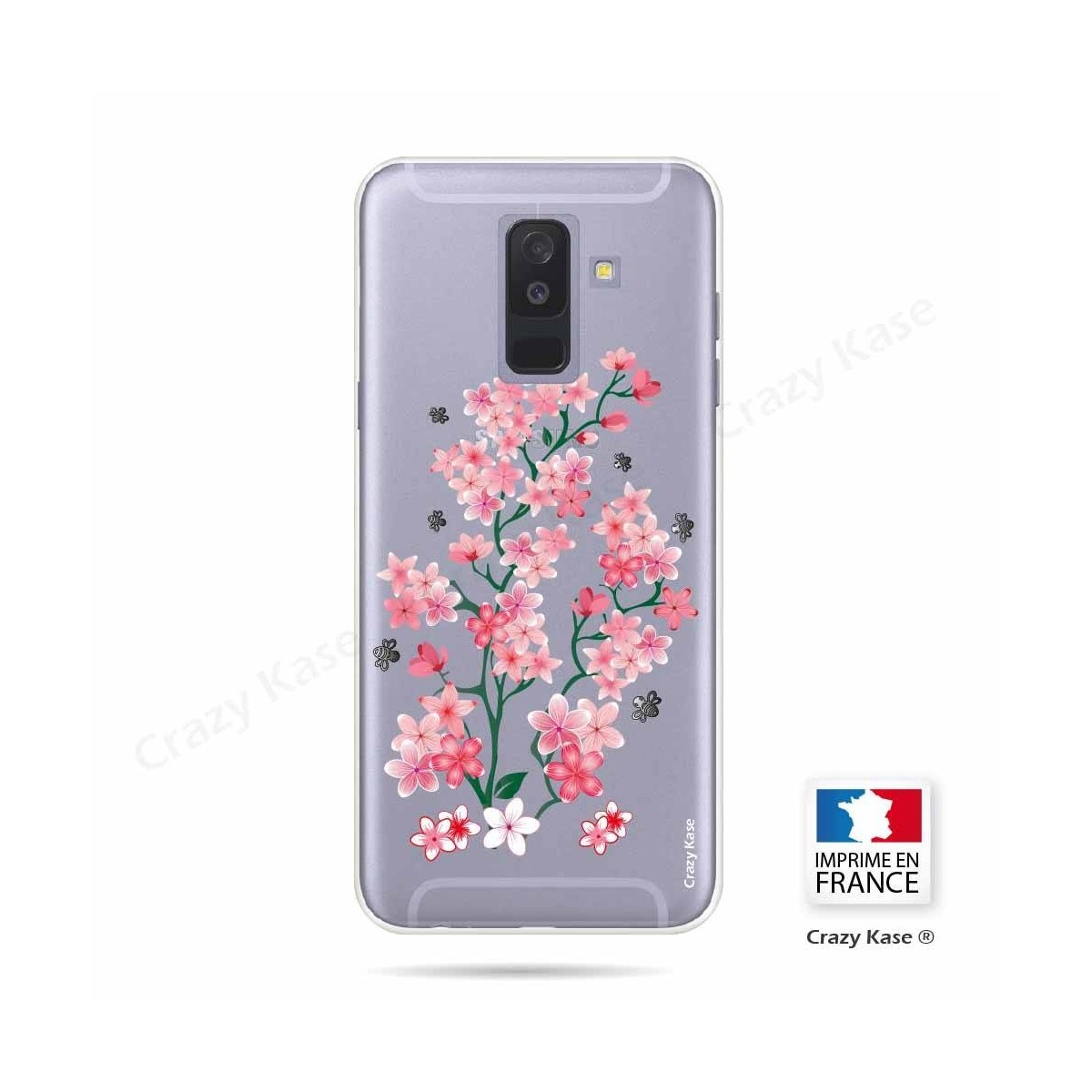 Coque Galaxy A6+ (2018) souple motif Fleurs de Sakura - Crazy Kase
