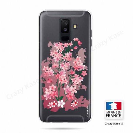 Coque Galaxy A6+ (2018) souple motif Fleurs de Cerisier - Crazy Kase