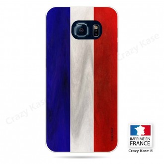 Coque Galaxy S6 souple Drapeau Français Vintage- Crazy Kase