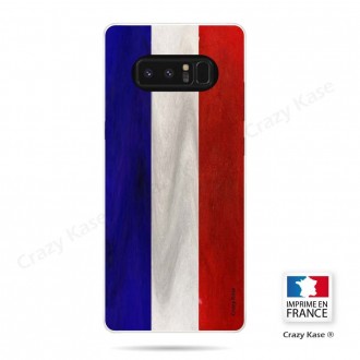 Coque Galaxy Note 8 souple Drapeau Français Vintage- Crazy Kase