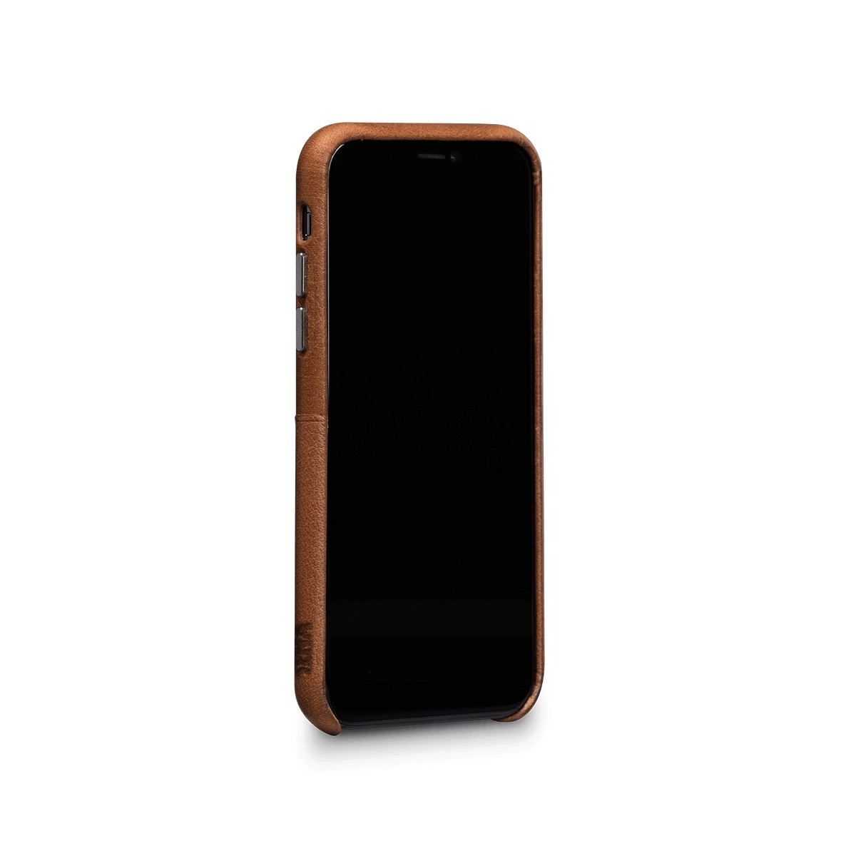 Coque iPhone Xs / iPhone X en cuir véritable porte-cartes marron - Sena Cases