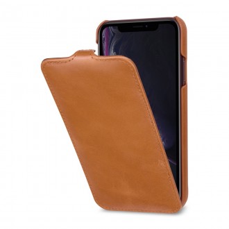 Etui iPhone Xr UltraSlim en cuir véritable cognac - StilGut