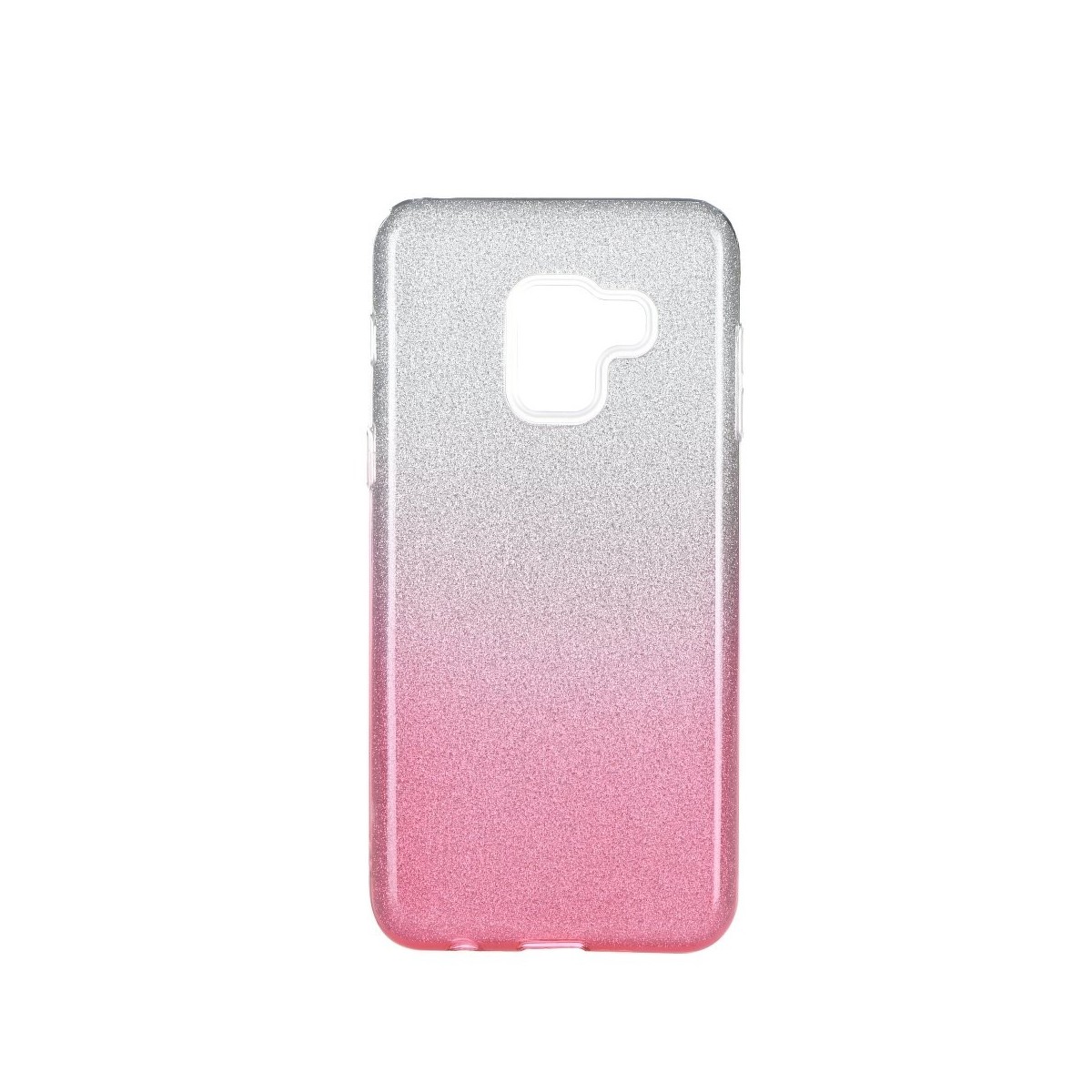 Coque Galaxy A8 (2018) à paillettes roses et argentées - Kaku