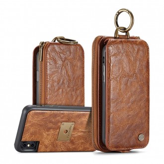 Etui iPhone X Porte-cartes multifonctions Marron - CaseMe