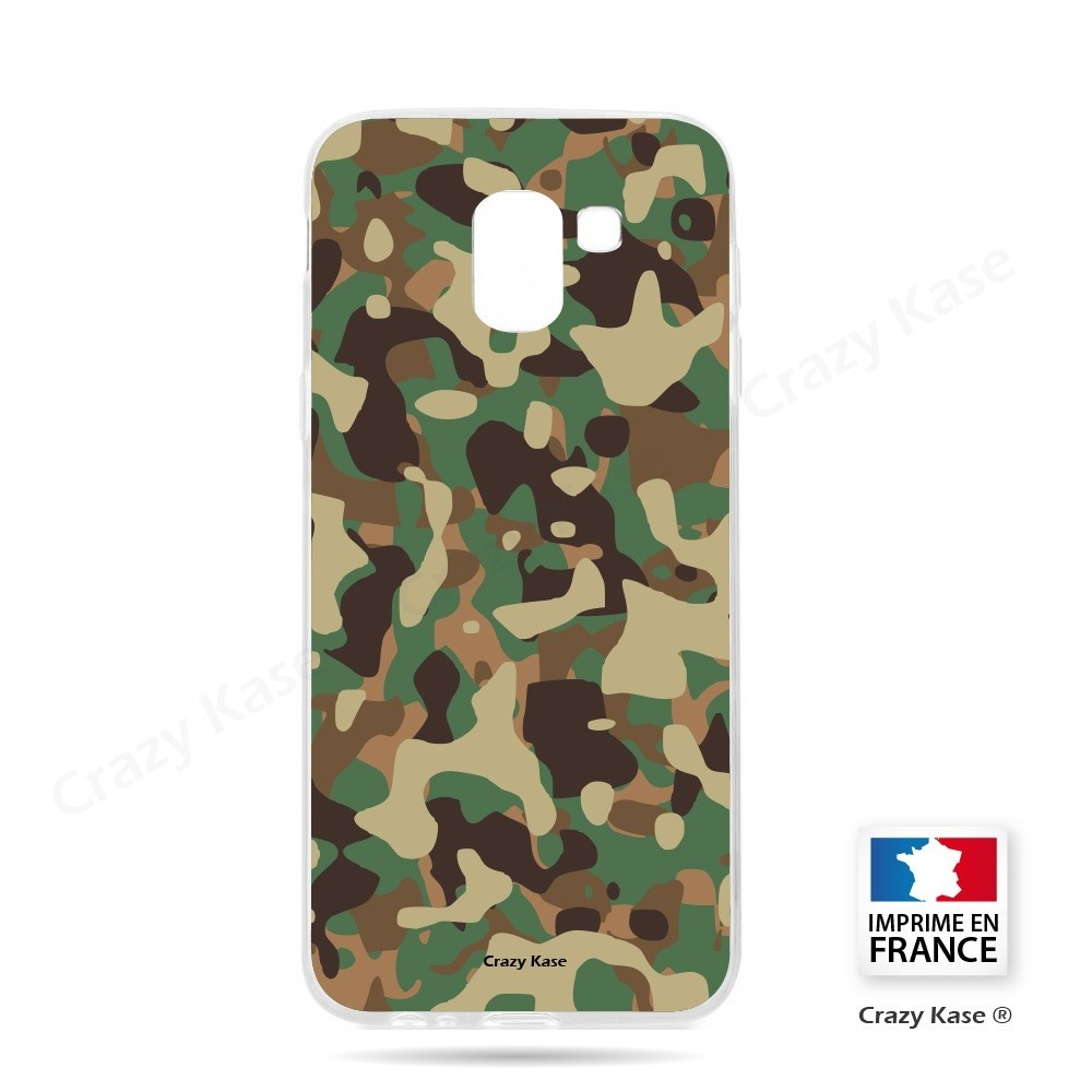 Coque Galaxy J6 (2018)  souple motif Camouflage militaire - Crazy Kase
