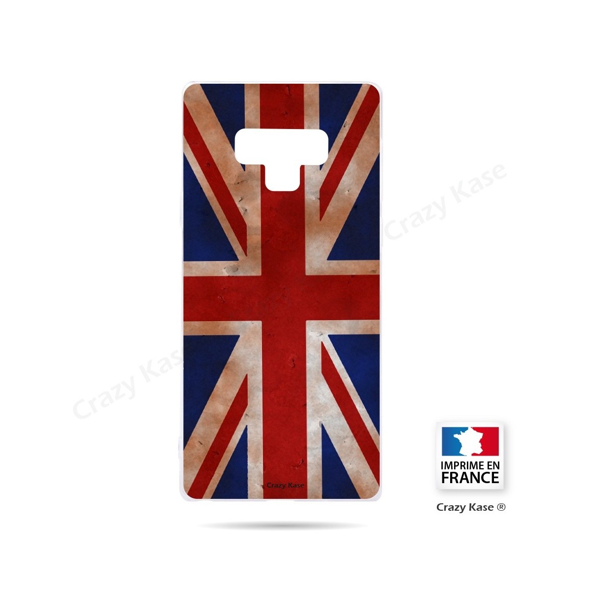 Coque Galaxy Note 9 souple motif Drapeau UK vintage - Crazy Kase