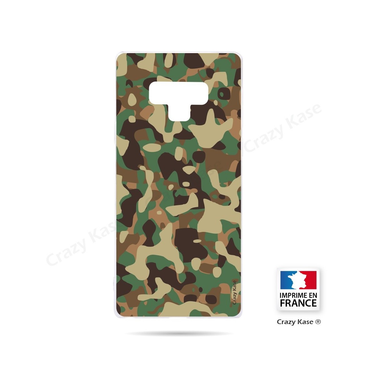 Coque Galaxy Note 9 souple motif Camouflage militaire - Crazy Kase