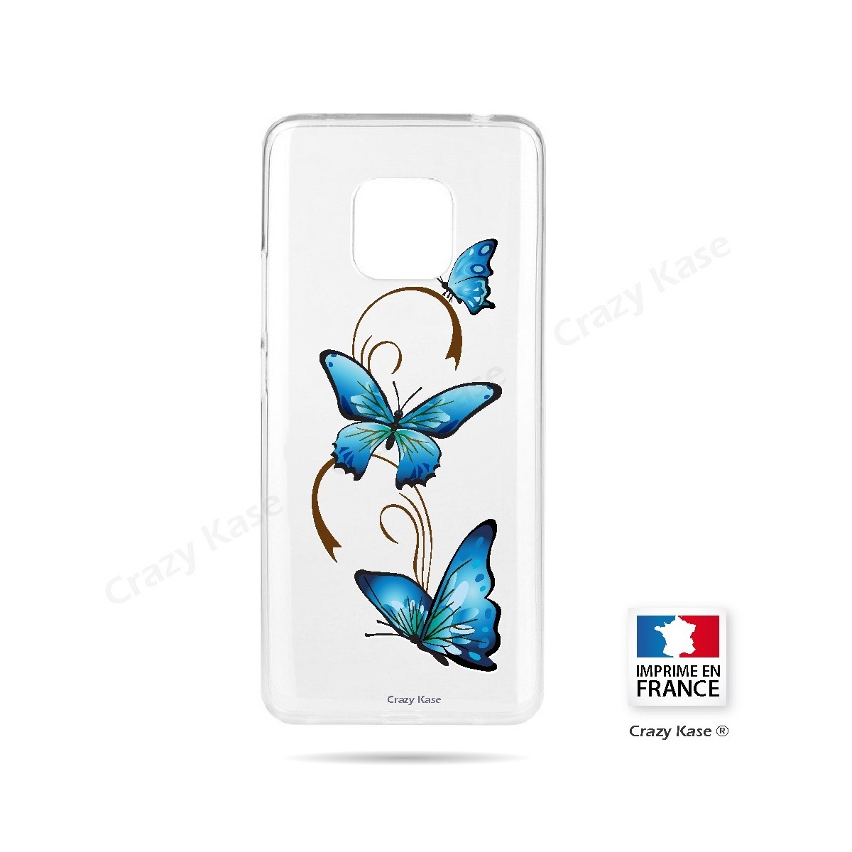 Coque Huawei Mate 20 Pro souple motif Papillon sur Arabesque - Crazy Kase