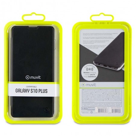 Etui Galaxy S10 Plus Folio Noir - Muvit