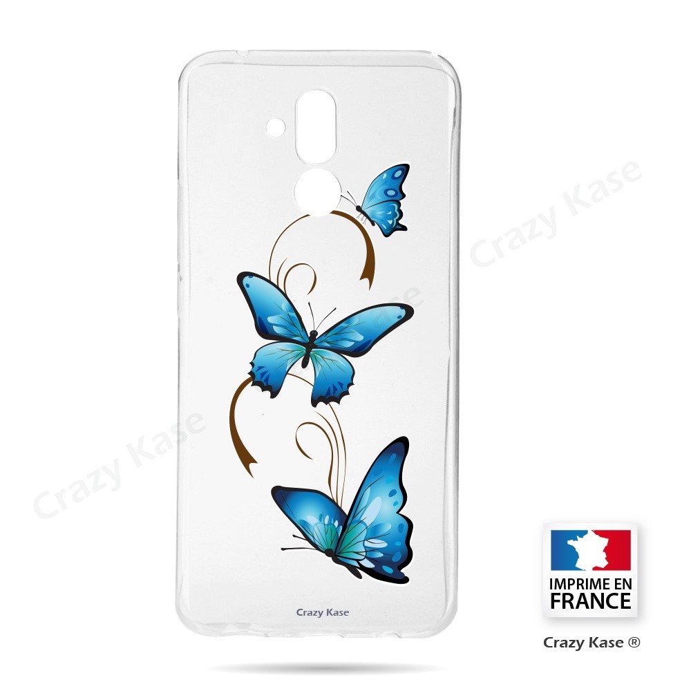 Coque Huawei Mate 20 Lite souple motif Papillon sur Arabesque - Crazy Kase