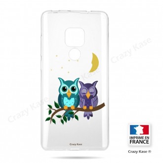 Coque Huawei Mate 20 souple motif chouettes au clair de lune - Crazy Kase