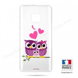 Coque Huawei Mate 20 souple motif Famille Chouette - Crazy Kase