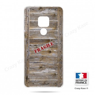 Coque Huawei Mate 20 souple effet Caisse en bois - Crazy Kase