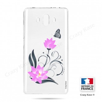 Coque Huawei Mate 10 souple motif Fleur de lotus et papillon- Crazy Kase