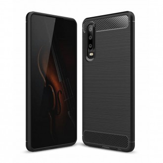 Coque Huawei P30 noir effet carbone - Crazy Kase