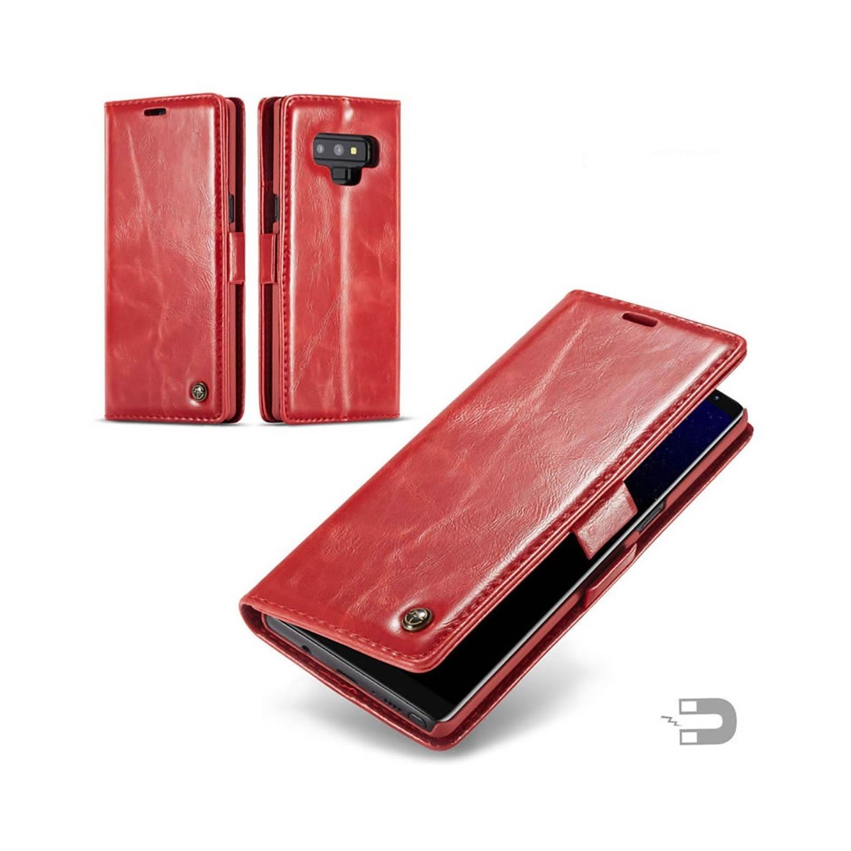 Etui Galaxy Note 9 porte-cartes Rouge - CaseMe