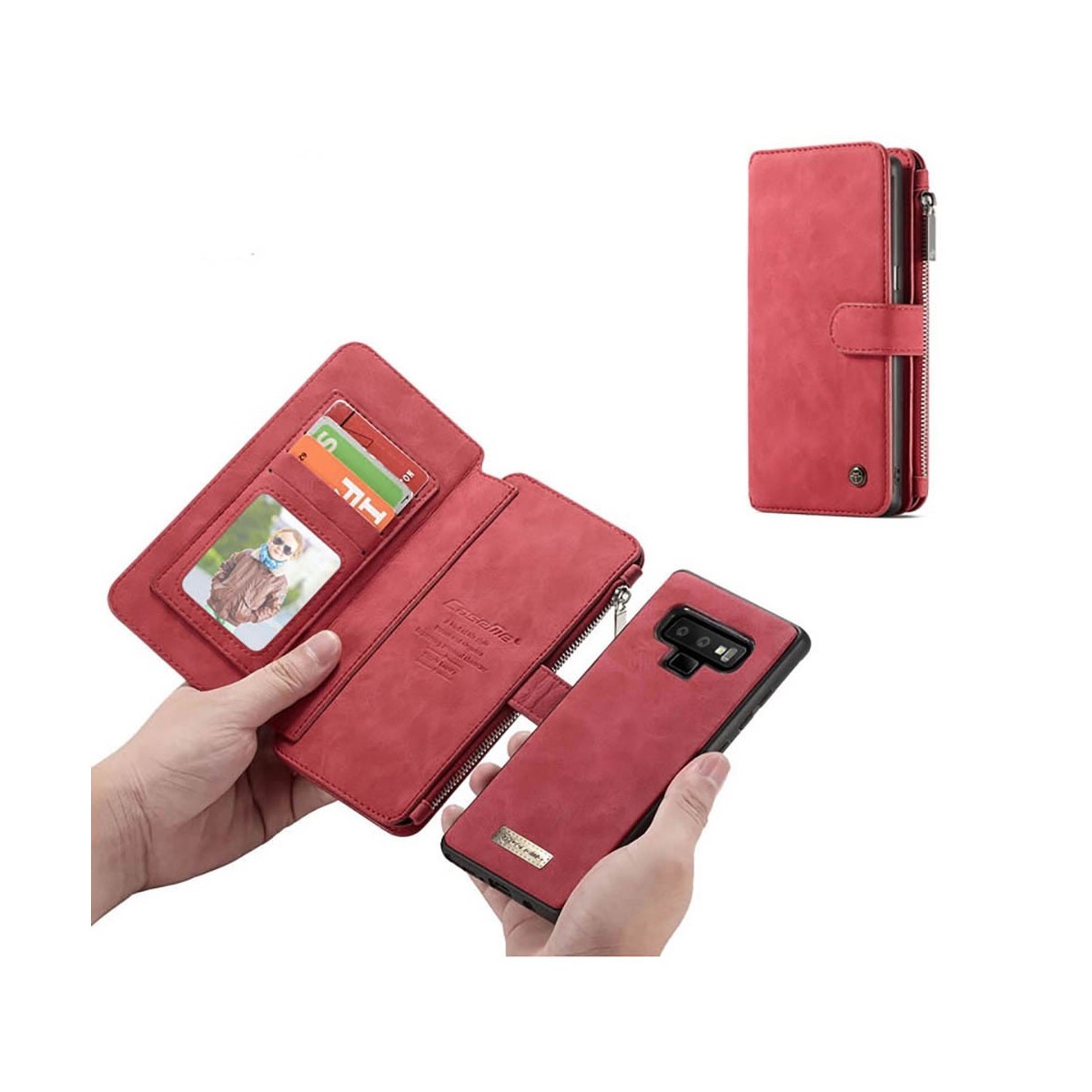 Etui Galaxy Note 9 Portefeuille multifonctions Rouge - CaseMe
