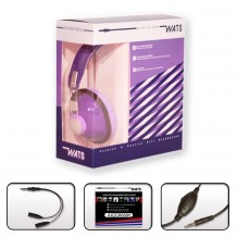 Wats Casque Sereo Vintage VIOLET + adaptateur double jack