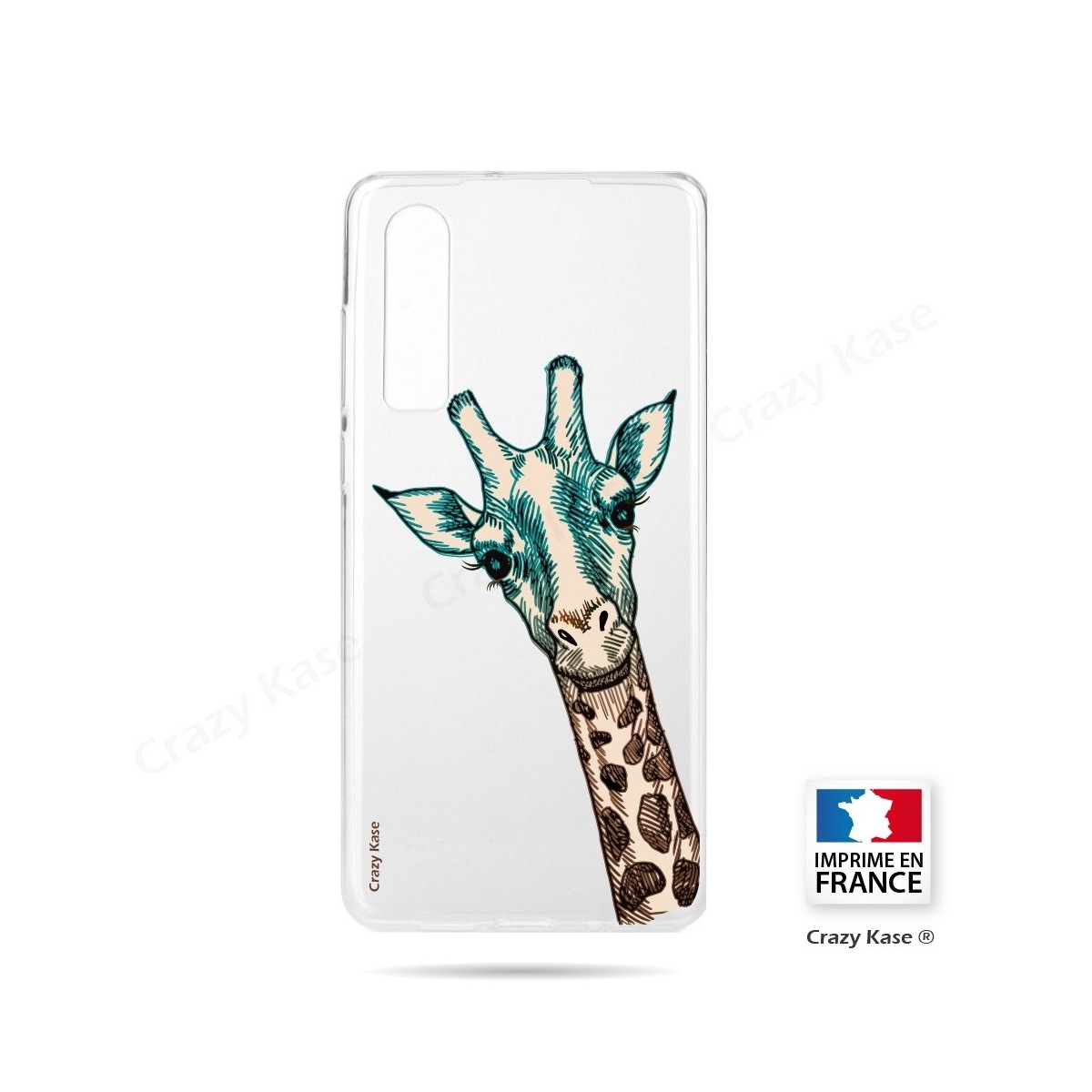 Coque Galaxy A70 souple motif Tête de Girafe - Crazy Kase