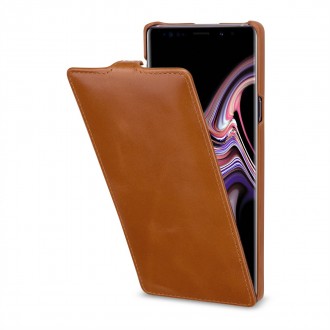 Etui Galaxy Note 9 UltraSlim en cuir véritable cognac - StilGut