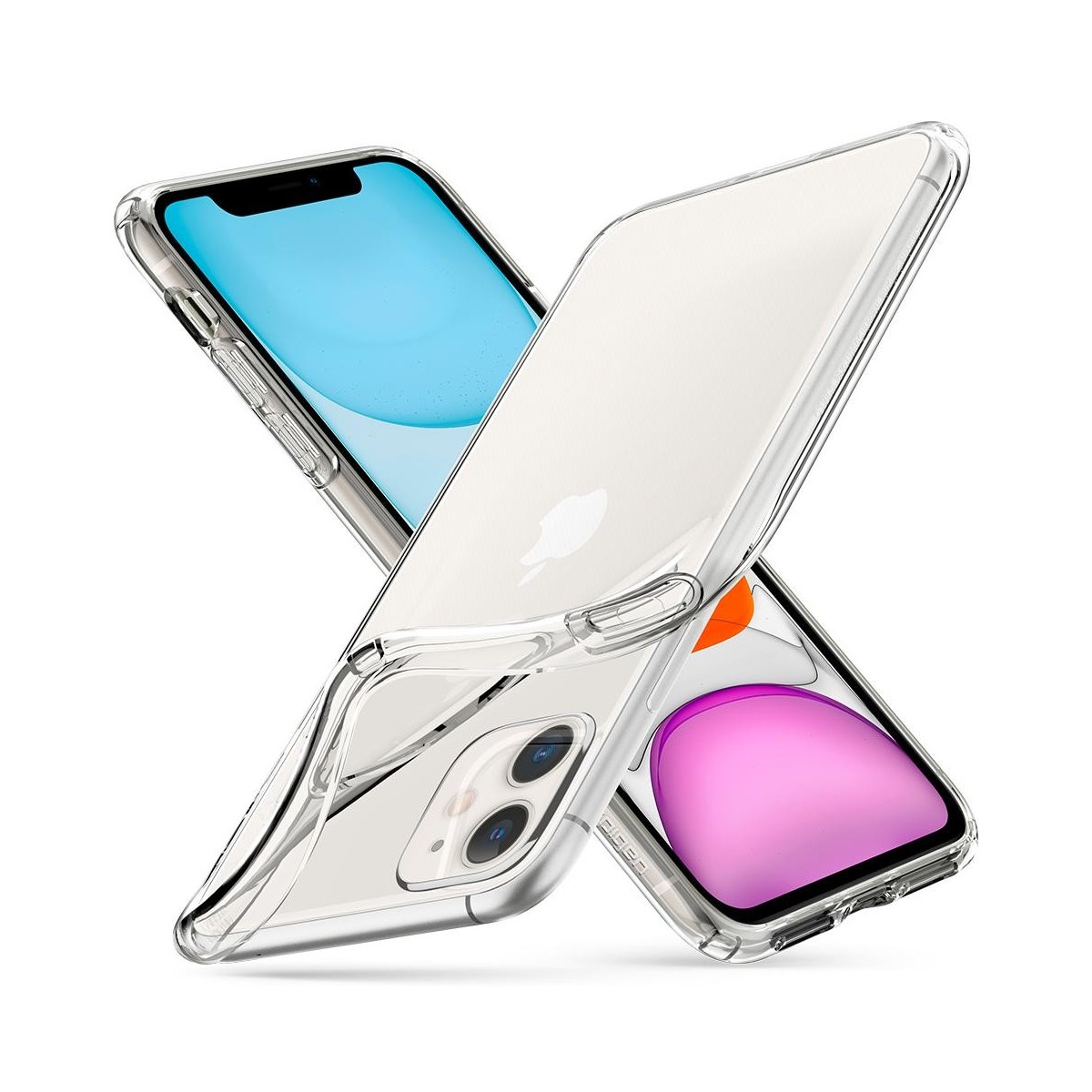 Coque compatible iPhone 11 Liquid Crystal transparente - Spigen