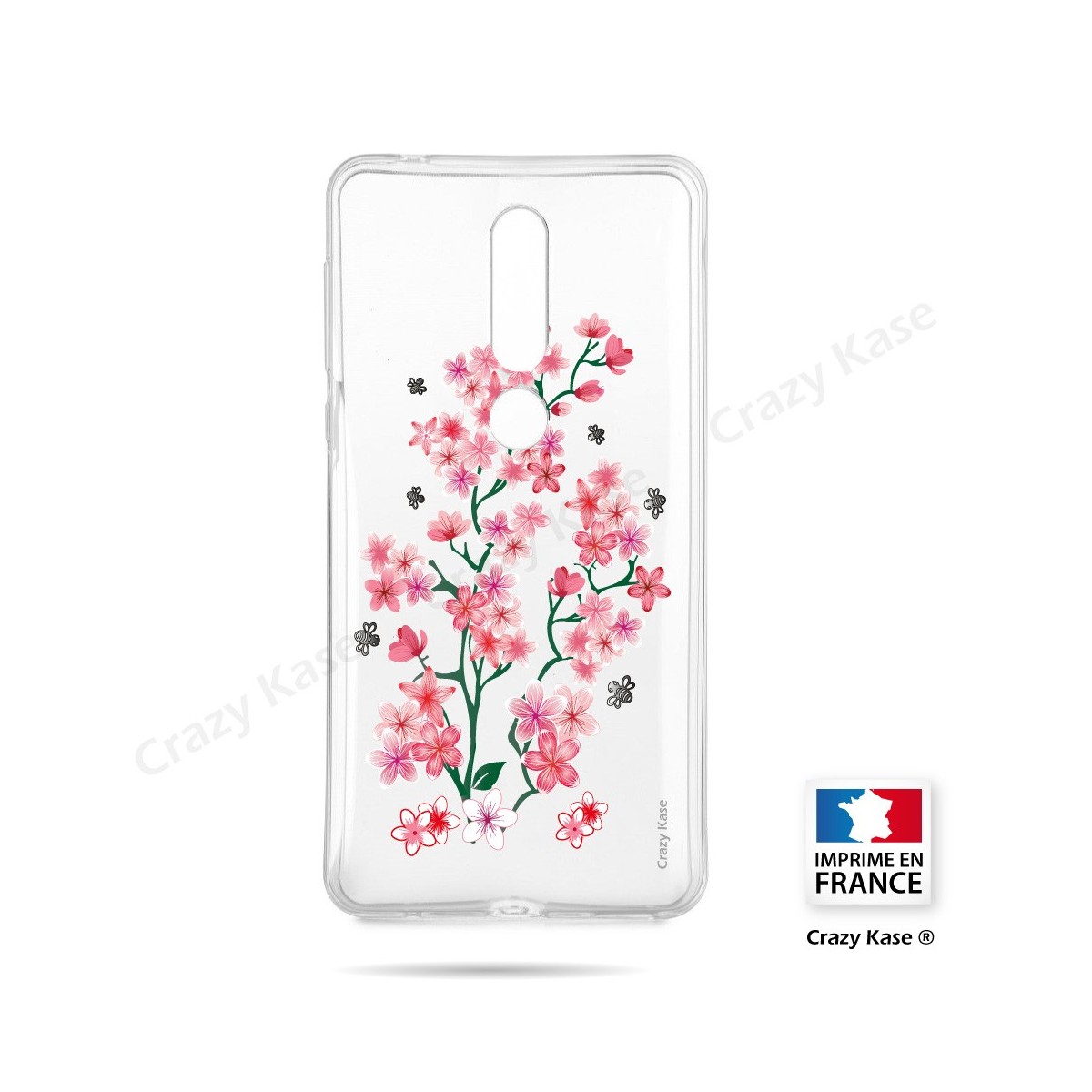 Coque compatible Nokia 4.2 souple Fleurs de Sakura - Crazy Kase