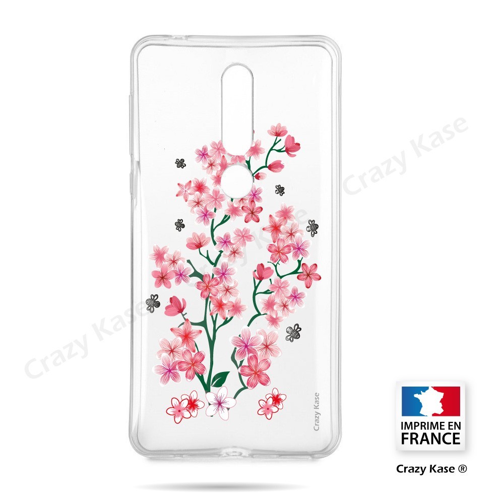Coque compatible Nokia 4.2 souple Fleurs de Sakura - Crazy Kase