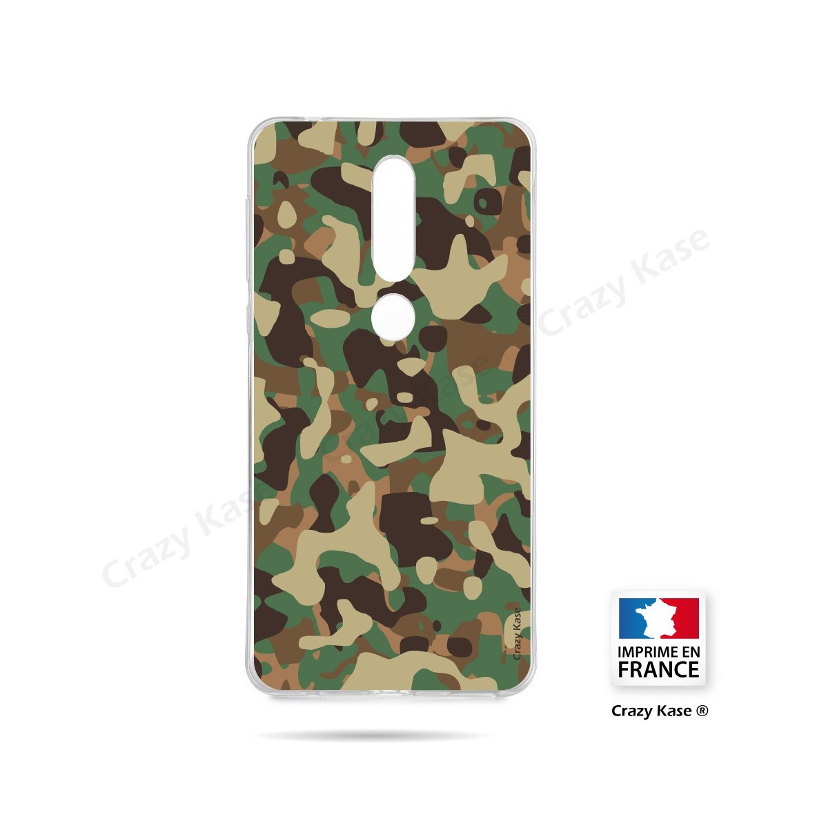 Coque compatible Nokia 4.2 souple Camouflage militaire - Crazy Kase