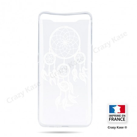 Coque compatible Galaxy A80 souple Attrape Rêves Blanc - Crazy Kase