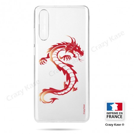 Coque compatible Galaxy A50 souple Dragon rouge - Crazy Kase