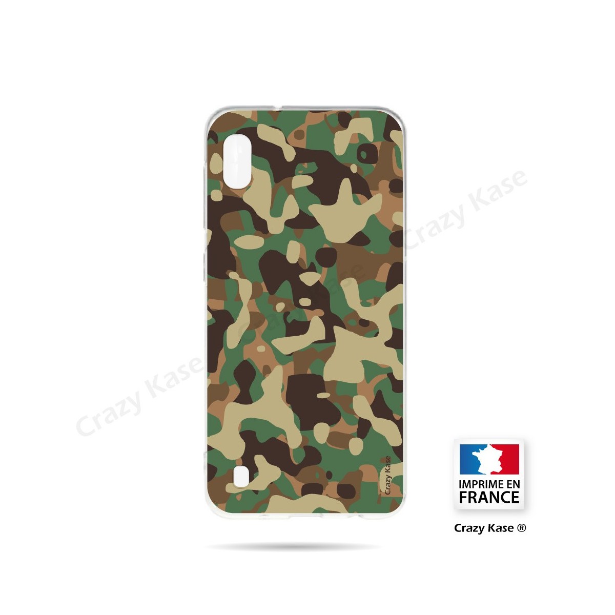 Coque compatible Galaxy A10 souple Camouflage militaire - Crazy Kase