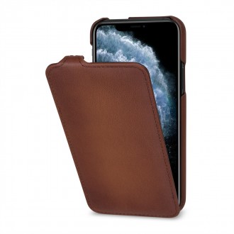 Etui iPhone 11 Pro UltraSlim en cuir véritable marron - StilGut