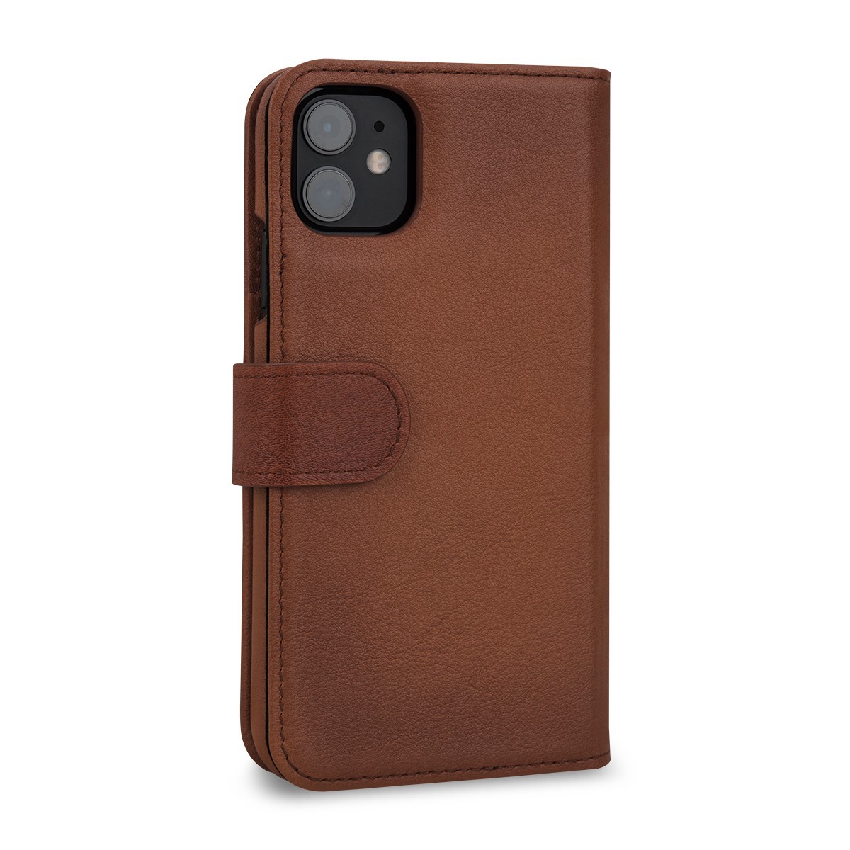 Etui compatible avec iPhone 11 porte-cartes marron en cuir véritable - Stilgut