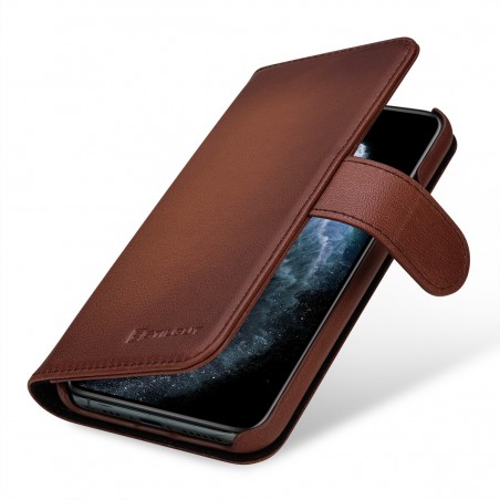 Etui compatible avec iPhone 11 Pro porte-cartes marron en cuir véritable - Stilgut