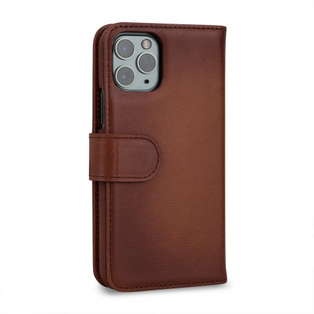 Etui compatible avec iPhone 11 Pro porte-cartes marron en cuir véritable - Stilgut