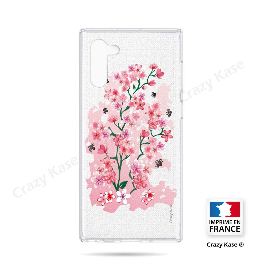 Coque compatible Galaxy Note 10 souple Fleurs de Cerisier - Crazy Kase