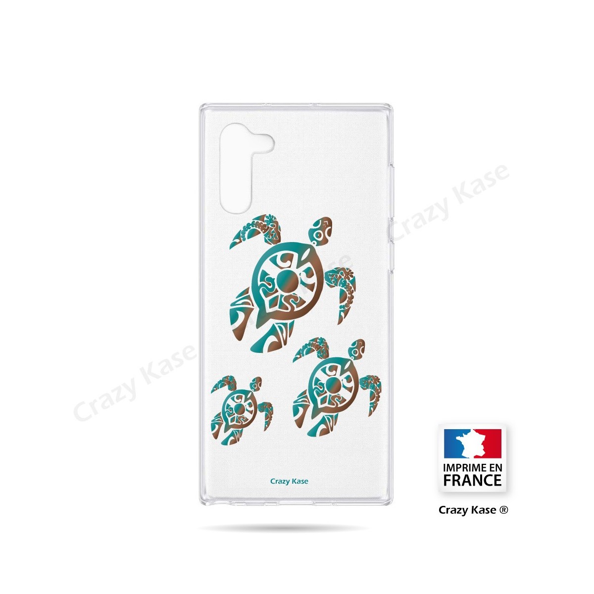 Coque compatible Galaxy Note 10 souple Famille Tortue - Crazy Kase