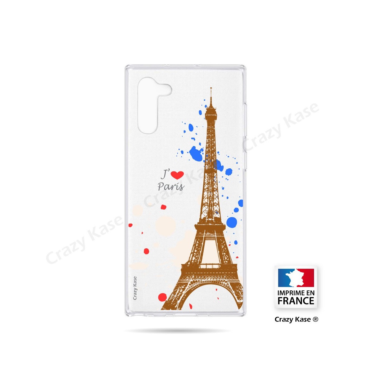 Coque compatible Galaxy Note 10 souple Paris - Crazy Kase