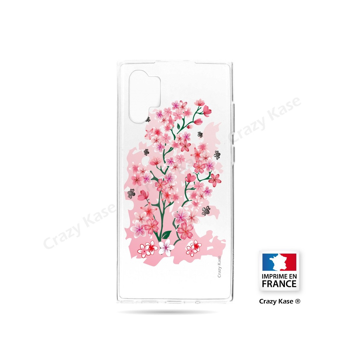 Coque compatible Galaxy Note 10 Plus souple Fleurs de Cerisier - Crazy Kase