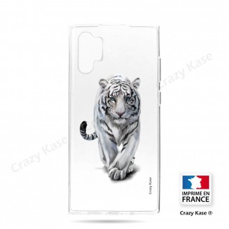 Coque compatible Galaxy Note 10 Plus souple Tigre blanc - Crazy Kase