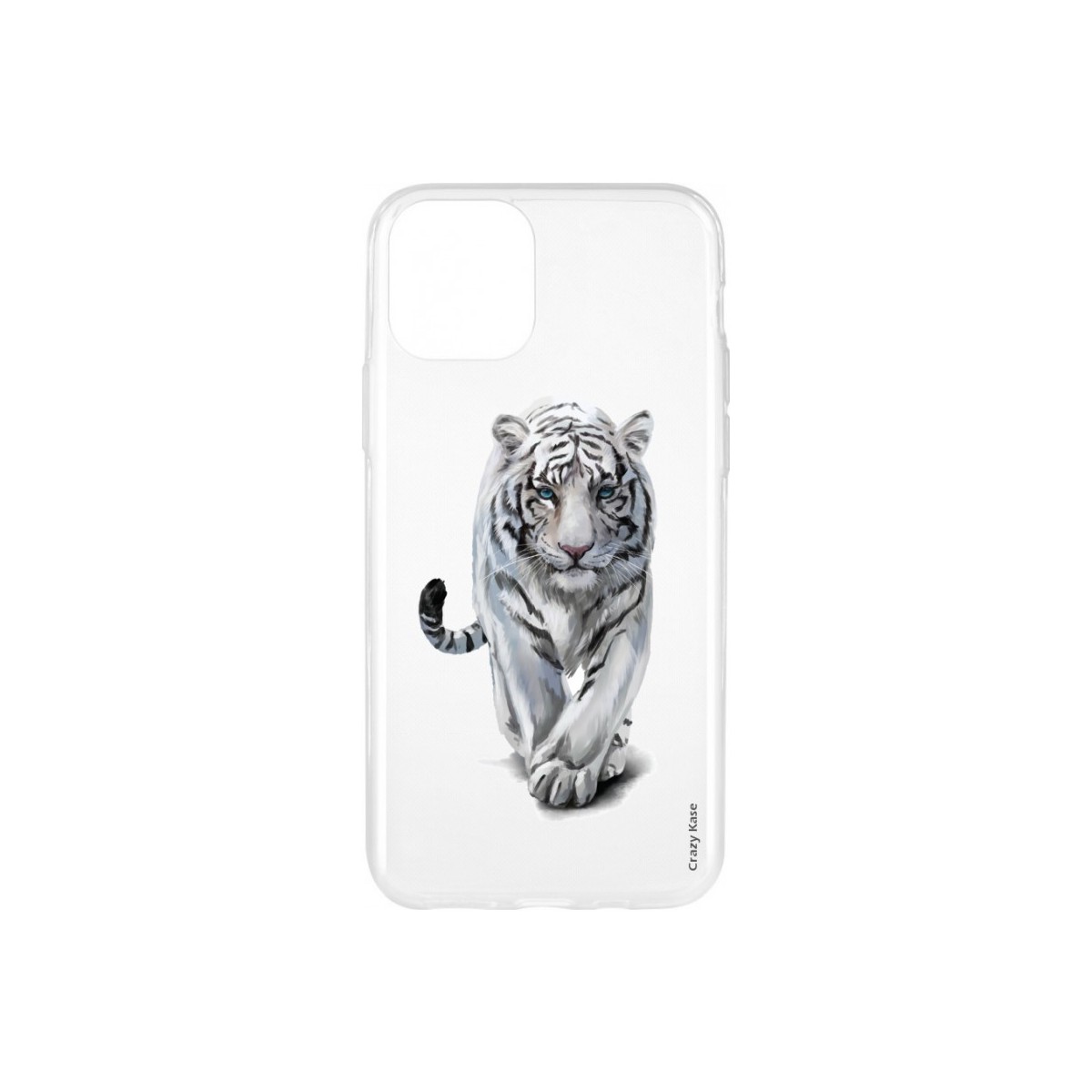 Coque pour iPhone 11 Pro Max souple Tigre blanc - Crazy Kase