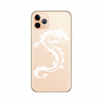 Coque pour iPhone 11 Pro Max souple Dragon blanc - Crazy Kase
