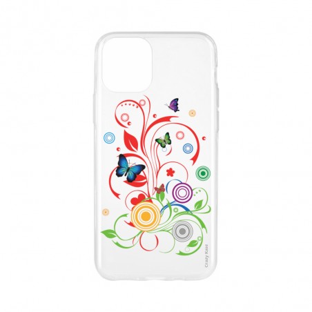 Coque pour iPhone 11 Pro Max souple motif Papillons et Cercles - Crazy Kase
