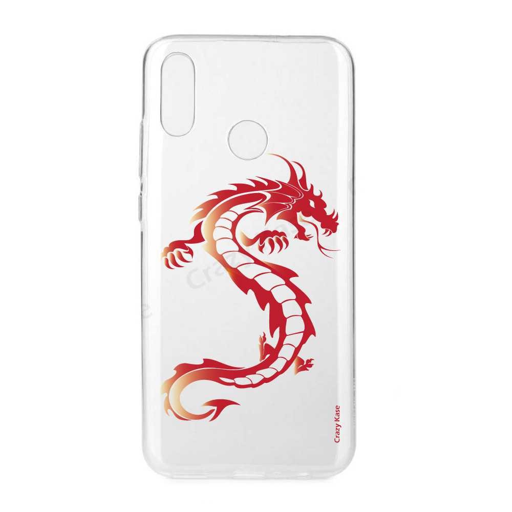 Coque Huawei P Smart 2019 souple Dragon rouge - Crazy Kase